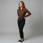 Elegante Dames Blouse met Strikceintuur