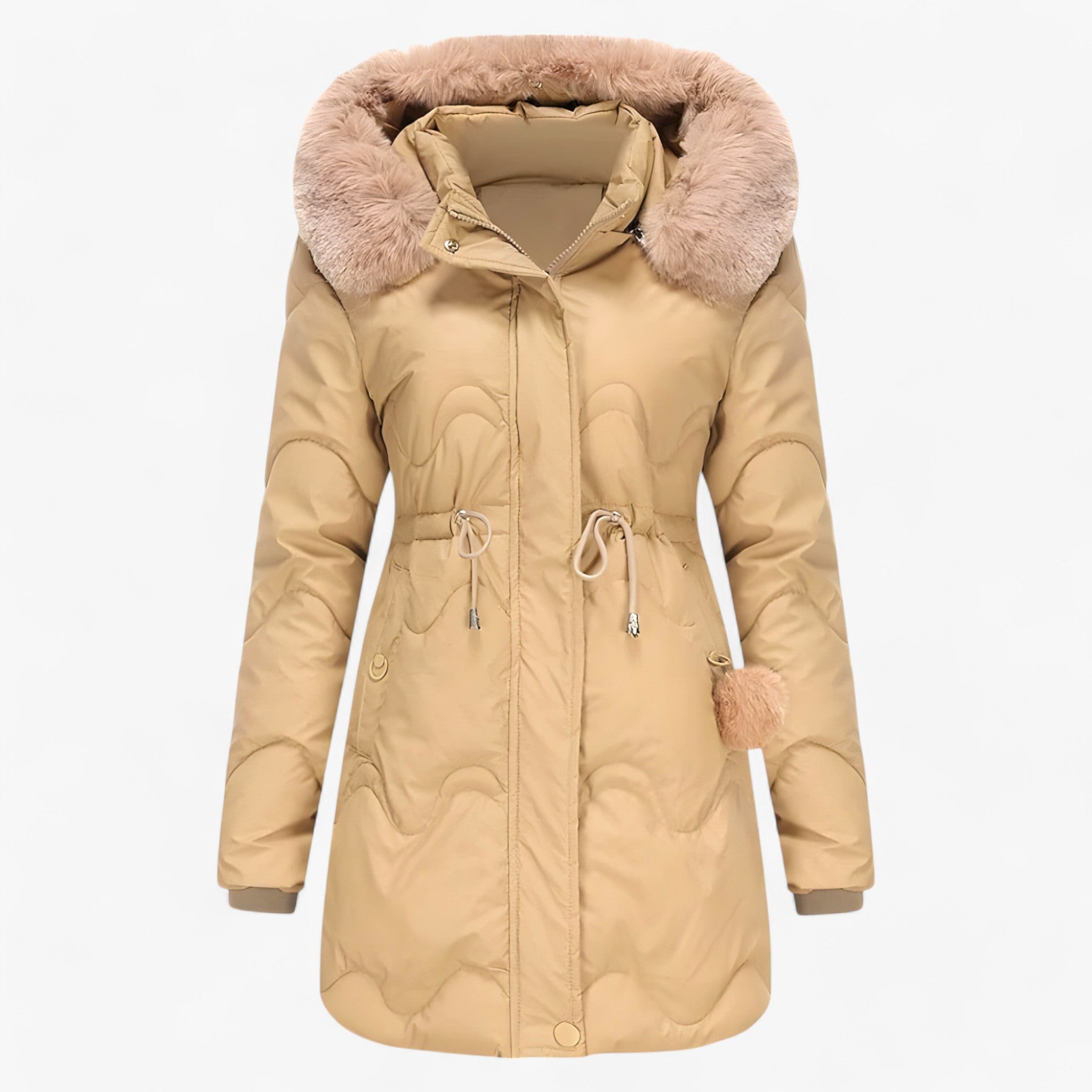 Winterjacke met capuchon en bontvoering voor Dames