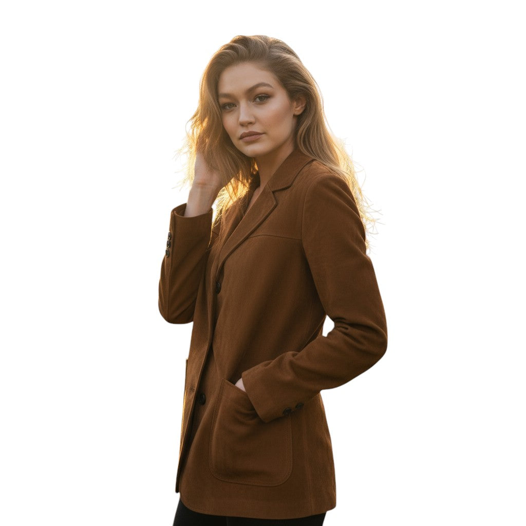 Suède leren jasje maatwerk fit