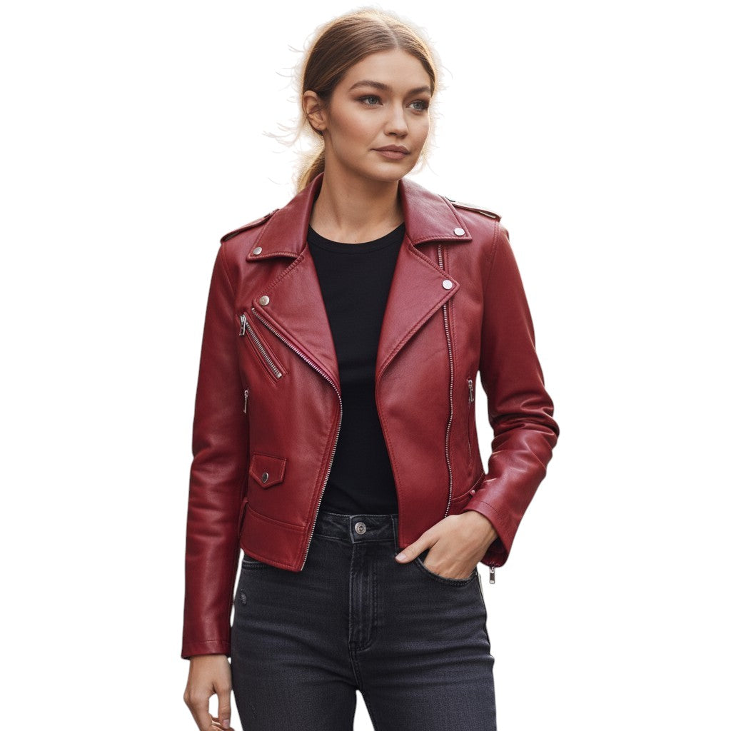 Korte leren jas dames