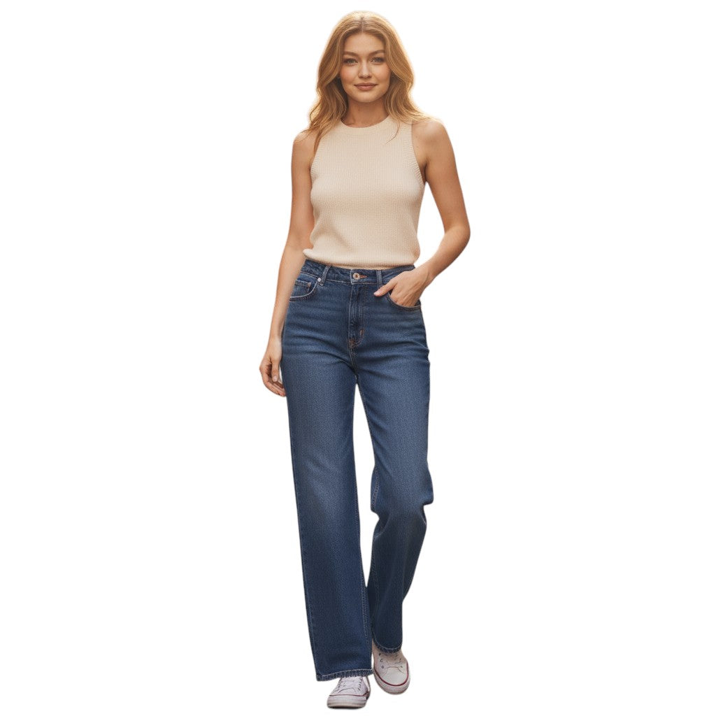 Hoge taille broek rekbaar comfortabel