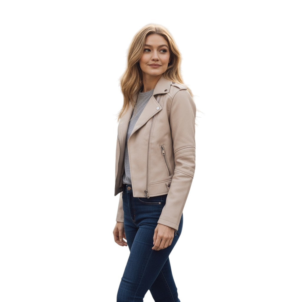 Korte leren jas dames