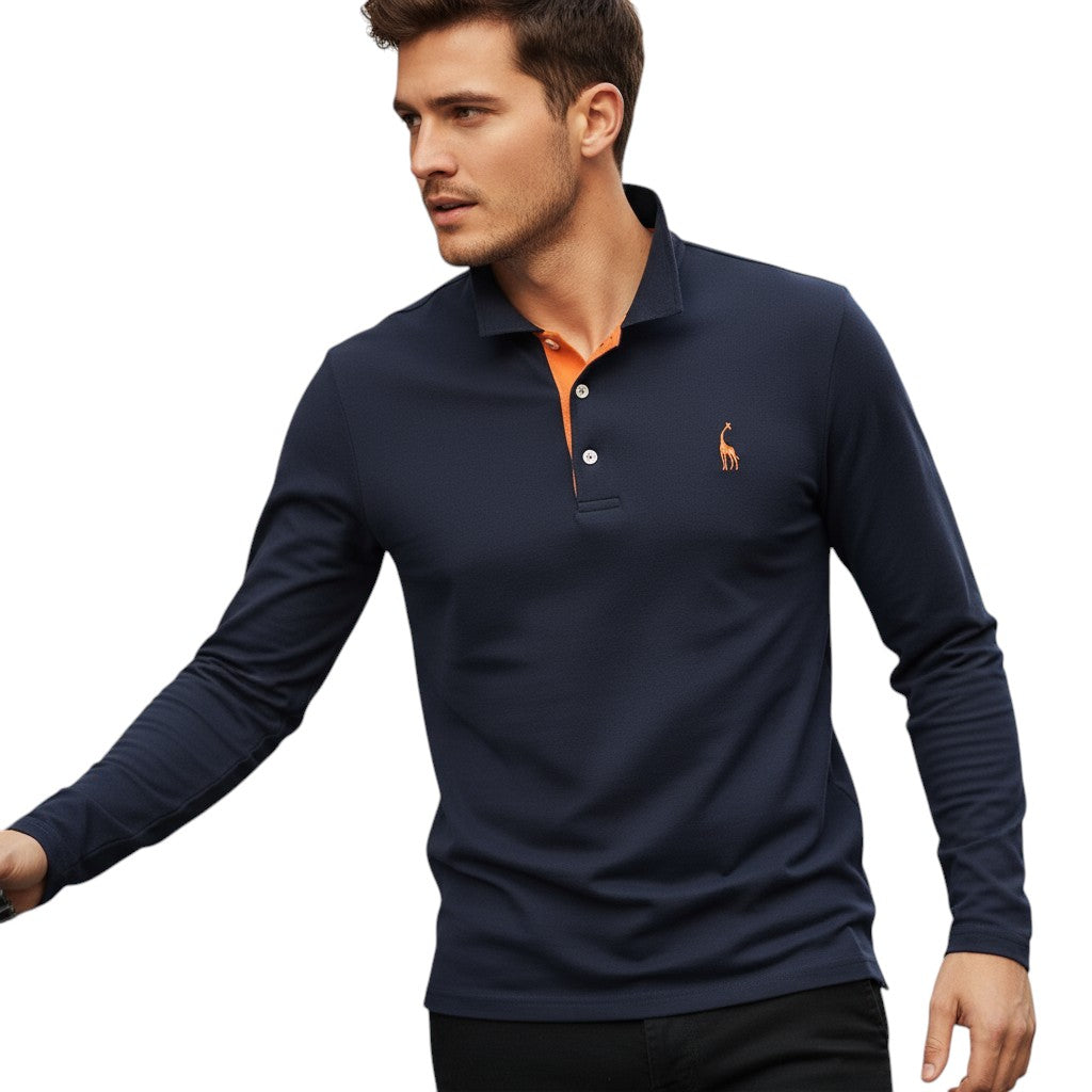 Poloshirt Lange Mouwen Klassieke Stijl Dagelijks Comfort