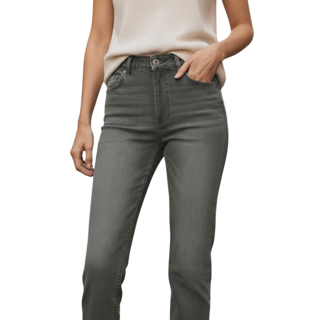 Hoge taille broek rekbaar comfortabel